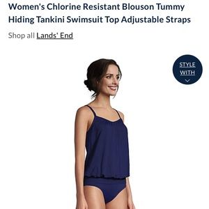 NWT Size 18 Lands End Blouson Swim Top